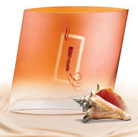 Lorentina dekoratív barna üvegváza